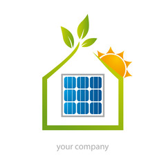 logo entreprise, panneau solaire, logo photovolta&iuml;que