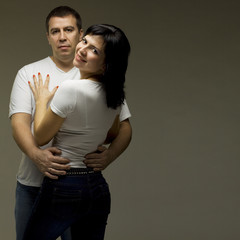 Beautiful casual couple - man and woman