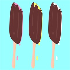 ice lolly, vector illustration