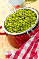 canned green peas
