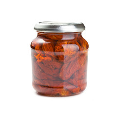 dried tomatoes in glass jar