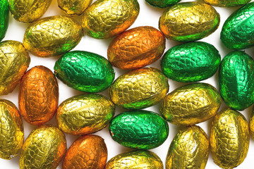 colorful chocolate eggs