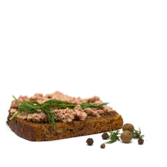 Bread with fresh pate