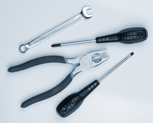 Tools blue toned