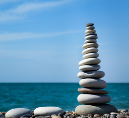 Pyramid of stones for meditation