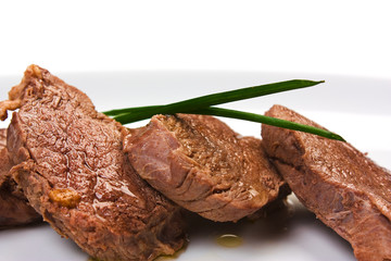 Meat fried in butter