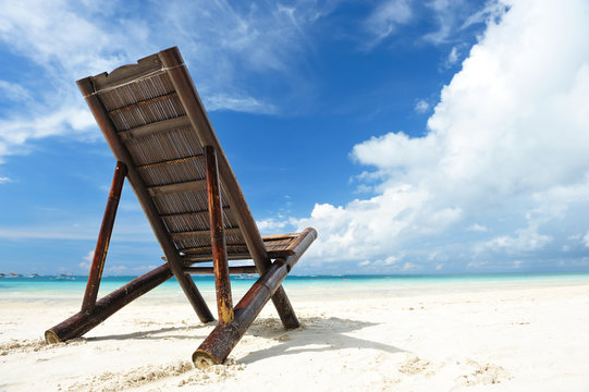 Chaise Lounge At Beach