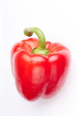 red paprika on white background