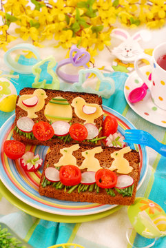 Naklejki funny easter breakfast for child