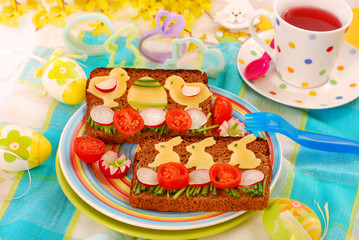 funny easter breakfast for child