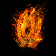 Fototapeta premium fire @ sign