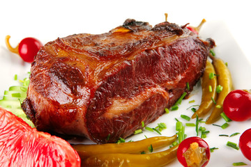 prime beef chunk and peppers