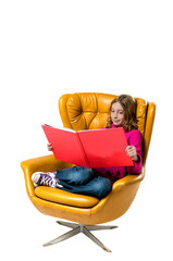 girl relaxing reading a book