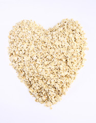 Heart shaped oatmeal