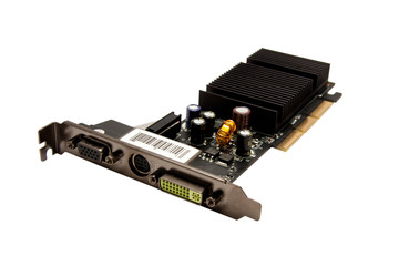 Computer graphic card on white background