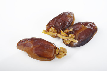 dried date on white background