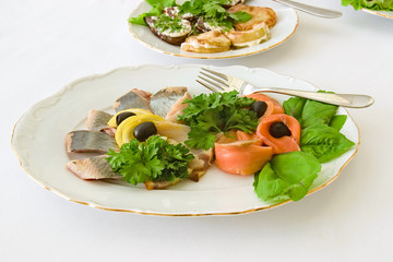 herring and salmon