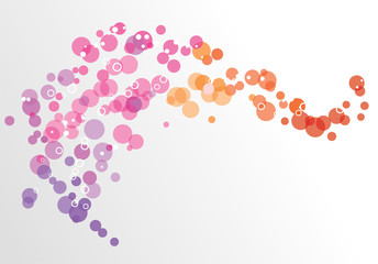 Colorful wave from rounds