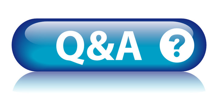"Q&A" Web Button (questions and answers help assistance faqs)