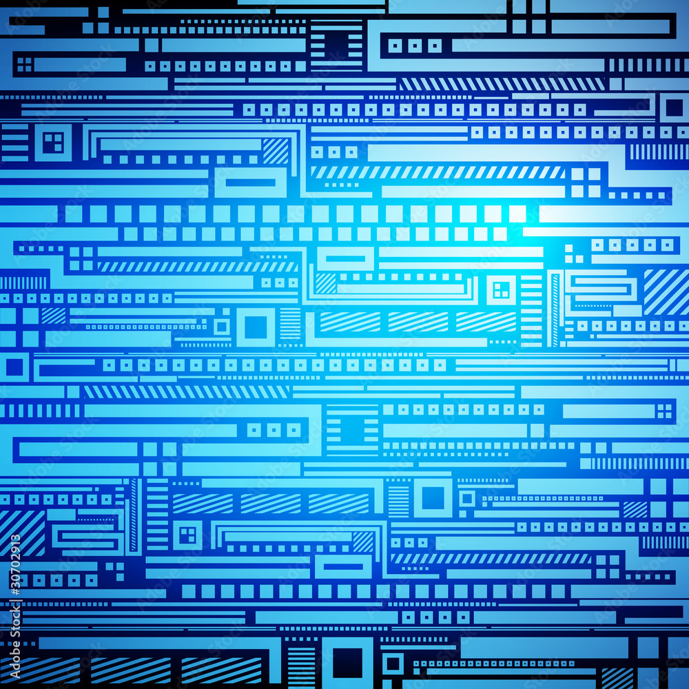 Aufkleber abstract geometric pattern on a blue background.
