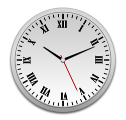 Wall clock with the Roman figures