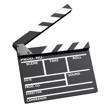 3d Clapperboard for the movies