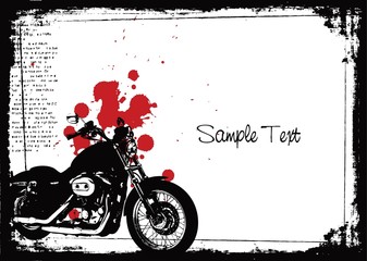grunge motorcycle poster