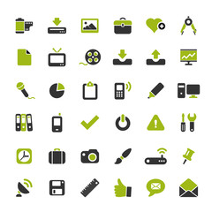 Green Black Website Icons