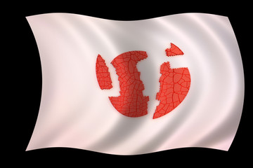 terremoto giappone bandiera simbolo
