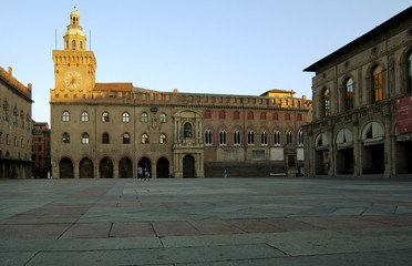 Obraz na płótnie Canvas Bologna Palazzo Acccursio, Piazza Maggiore
