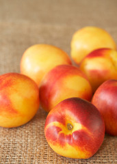 Bunch of ripe nectarine peaches