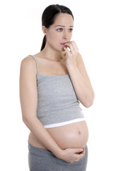 Worried pregnant woman