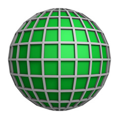 Green globe symbol