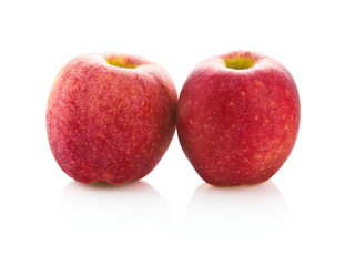 Two apples isolated on white background