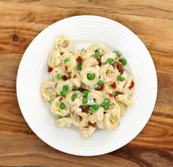 Tortellini with Prosciutto and Peas