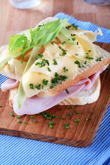 Ham and cheese sandwich