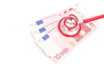 stethoscope and money
