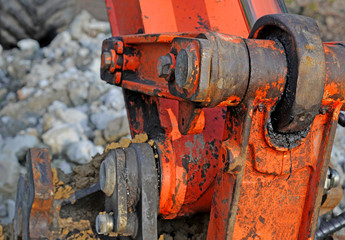 excavation worker, detail, shallow depth of field