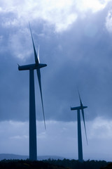 Fototapeta na wymiar wind turbine, ecology and renewable energy