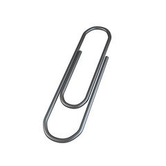 3d render of metal clip on white