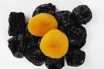 dry apricot and plums