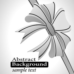 Red bow on a white background