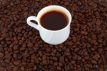 Black coffe and grain