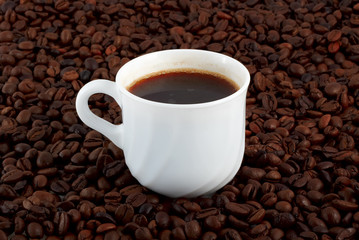 Black coffe and grain