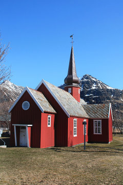 Flkstad church at spring