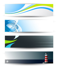 Vector abstract banners for web header