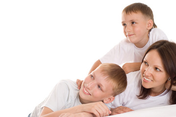 mom with two children