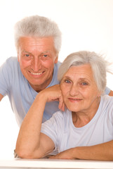 happy elderly couple together