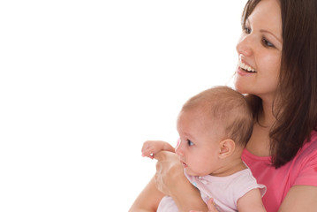 mother with her baby together