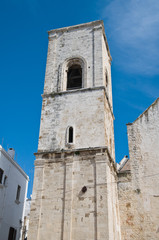 Fototapeta na wymiar Belltower Mother Church. Polignano a Mare. Apulia.